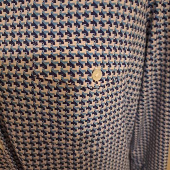 J. McLaughlin Brynn Top Sz M EUC Button-Front Pkts 3/4 Sleeve - Picture 4 of 9